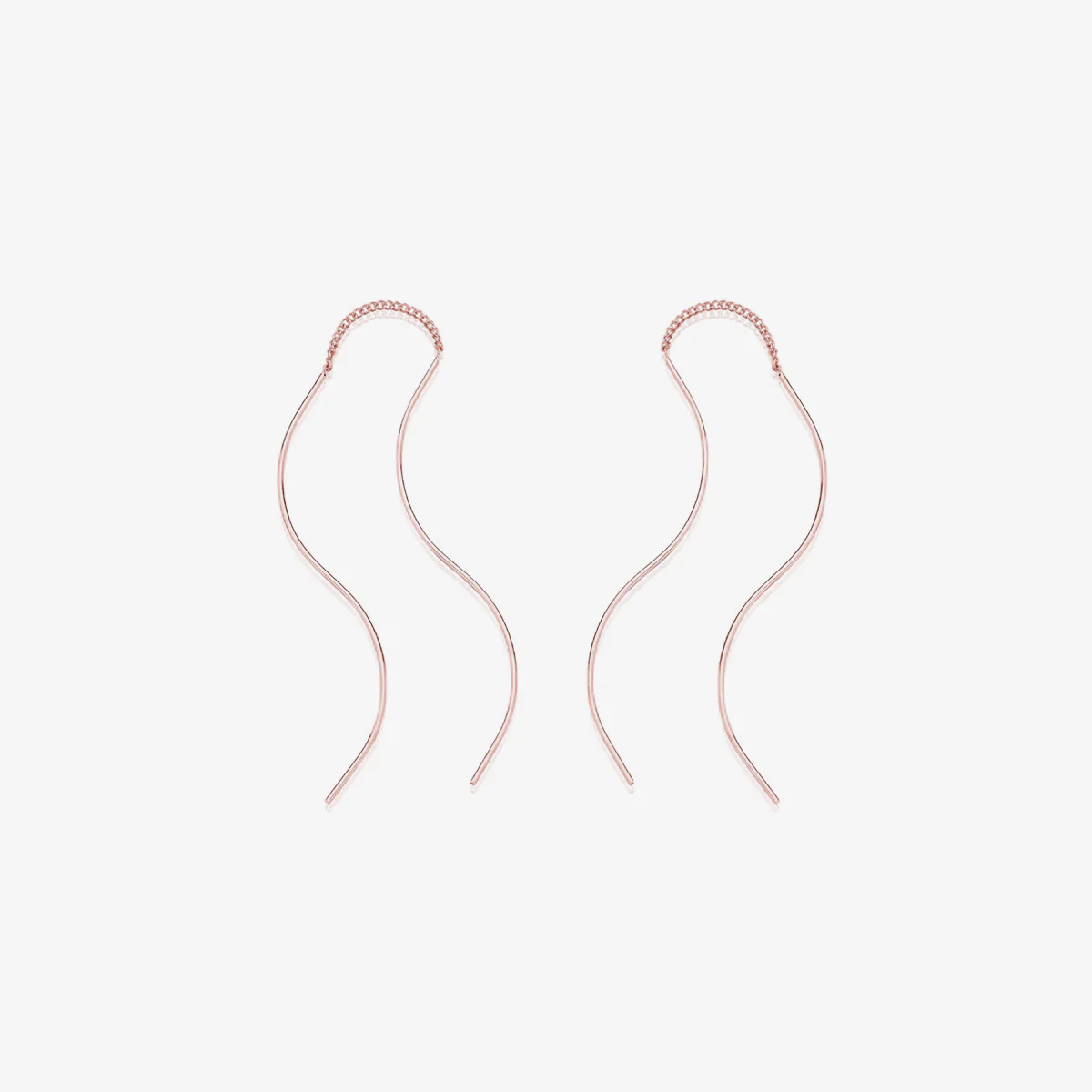 Flow drop short threader earrings - Image 10