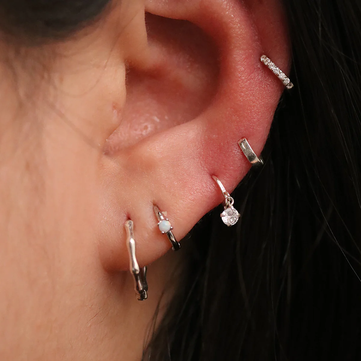 Cubic Charm Huggie Earring - Image 10