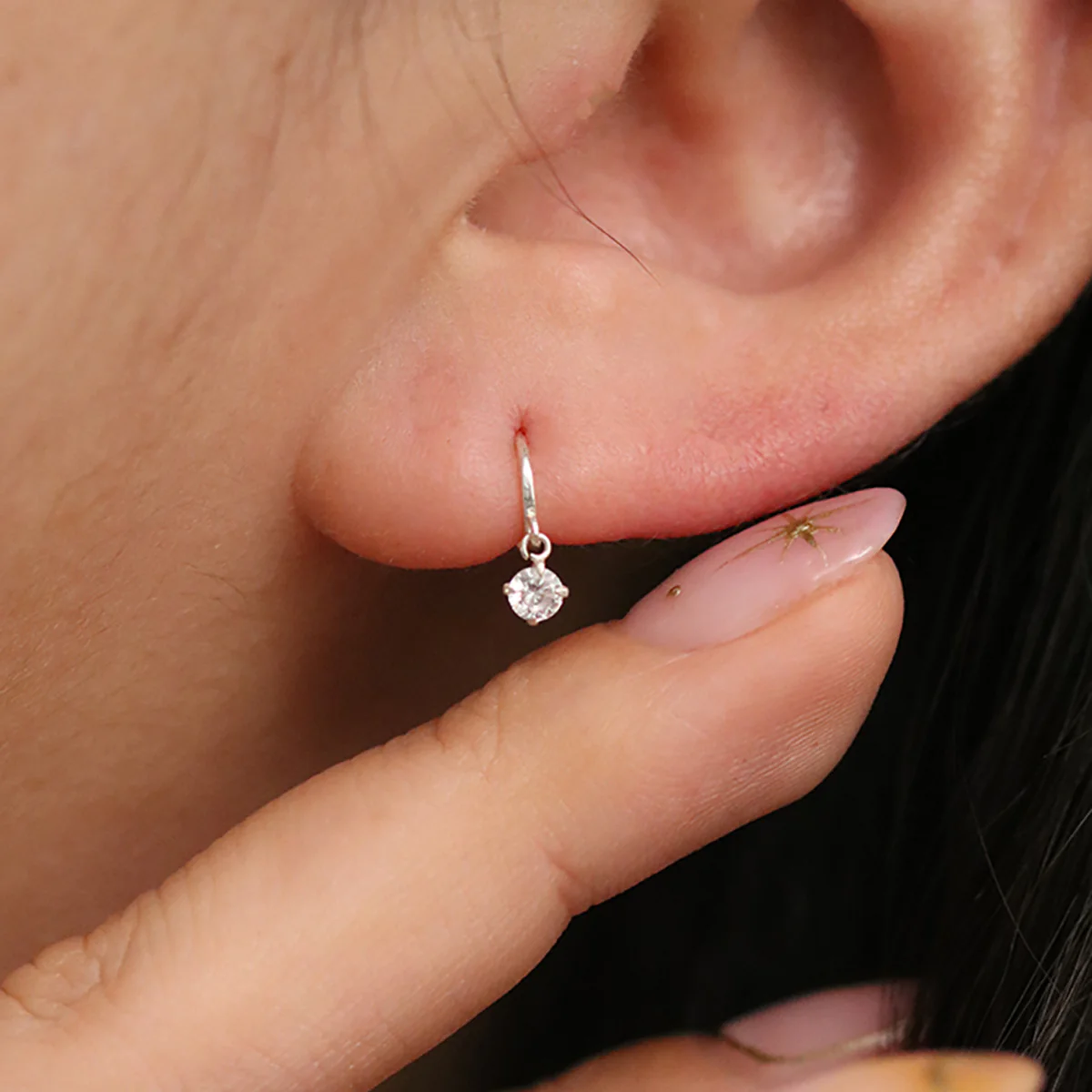 Cubic Charm Huggie Earring - Image 6