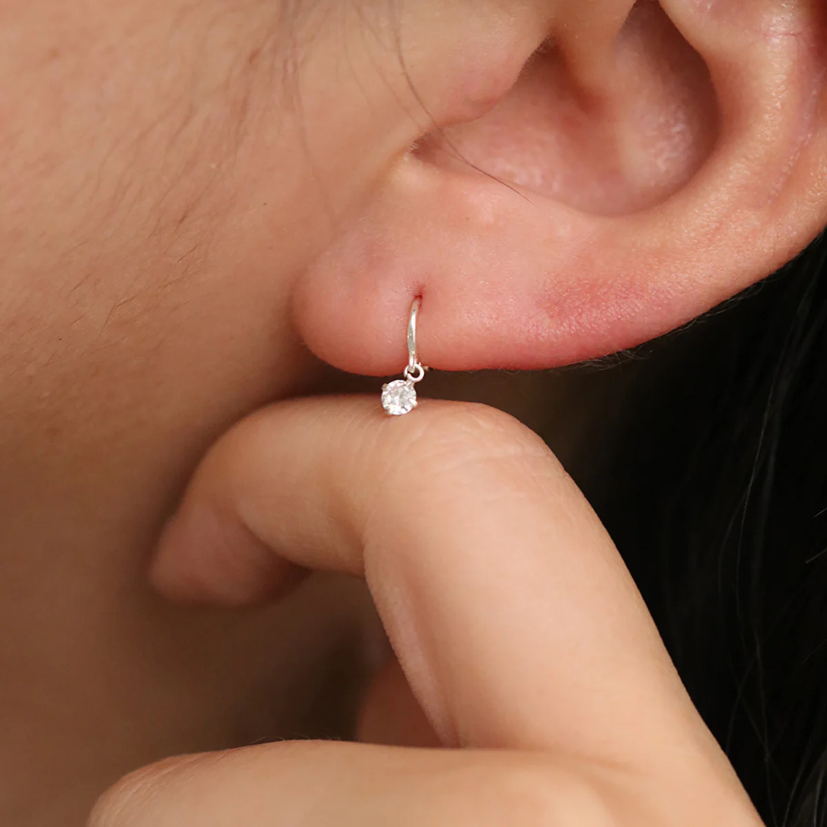 Cubic Charm Huggie Earring - Image 7
