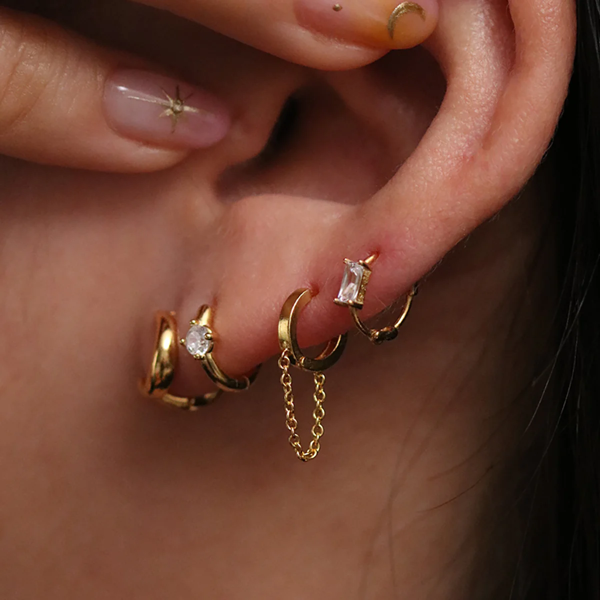 Crescent huggie earrings - Image 10