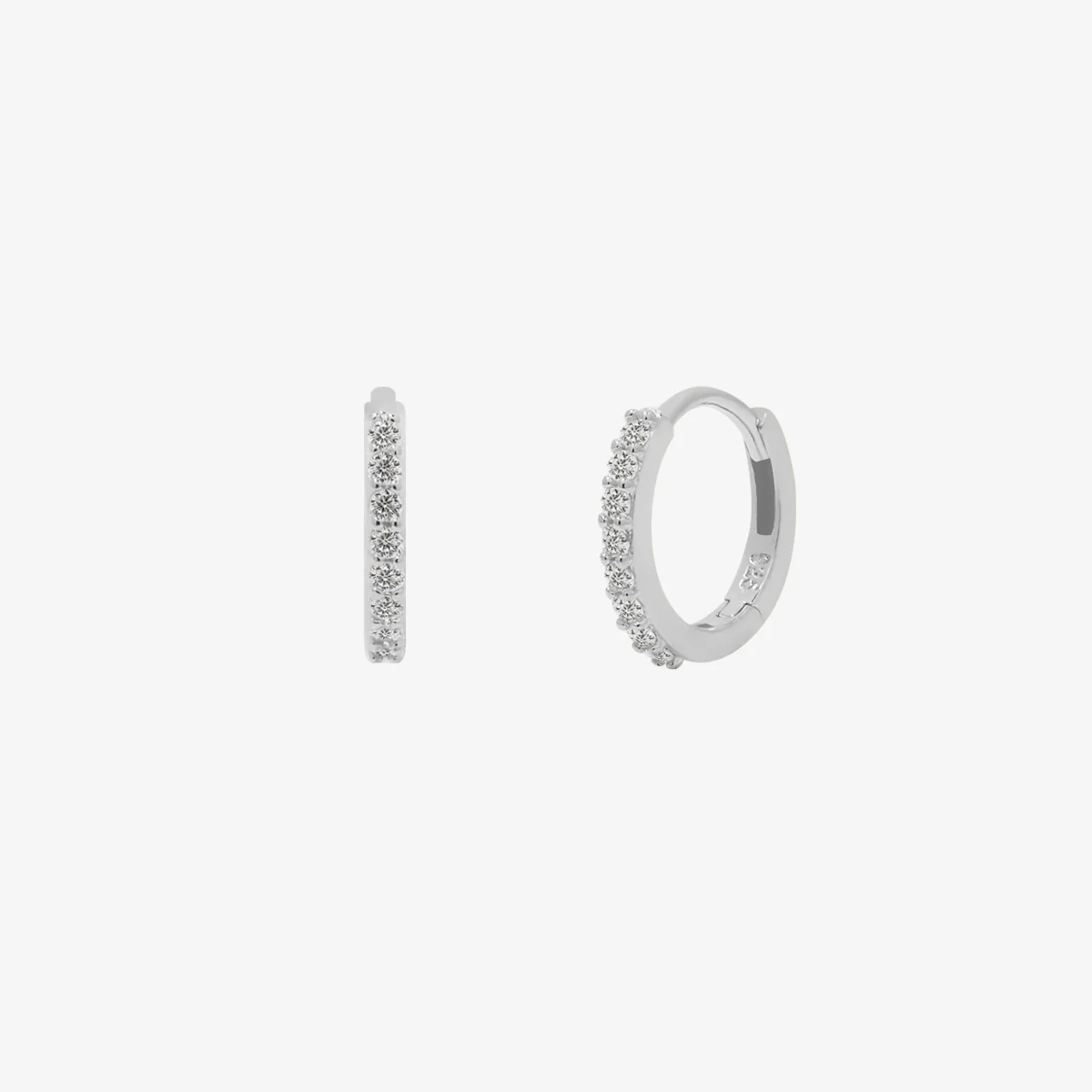 Classic Pave Huggie Earring - Image 5