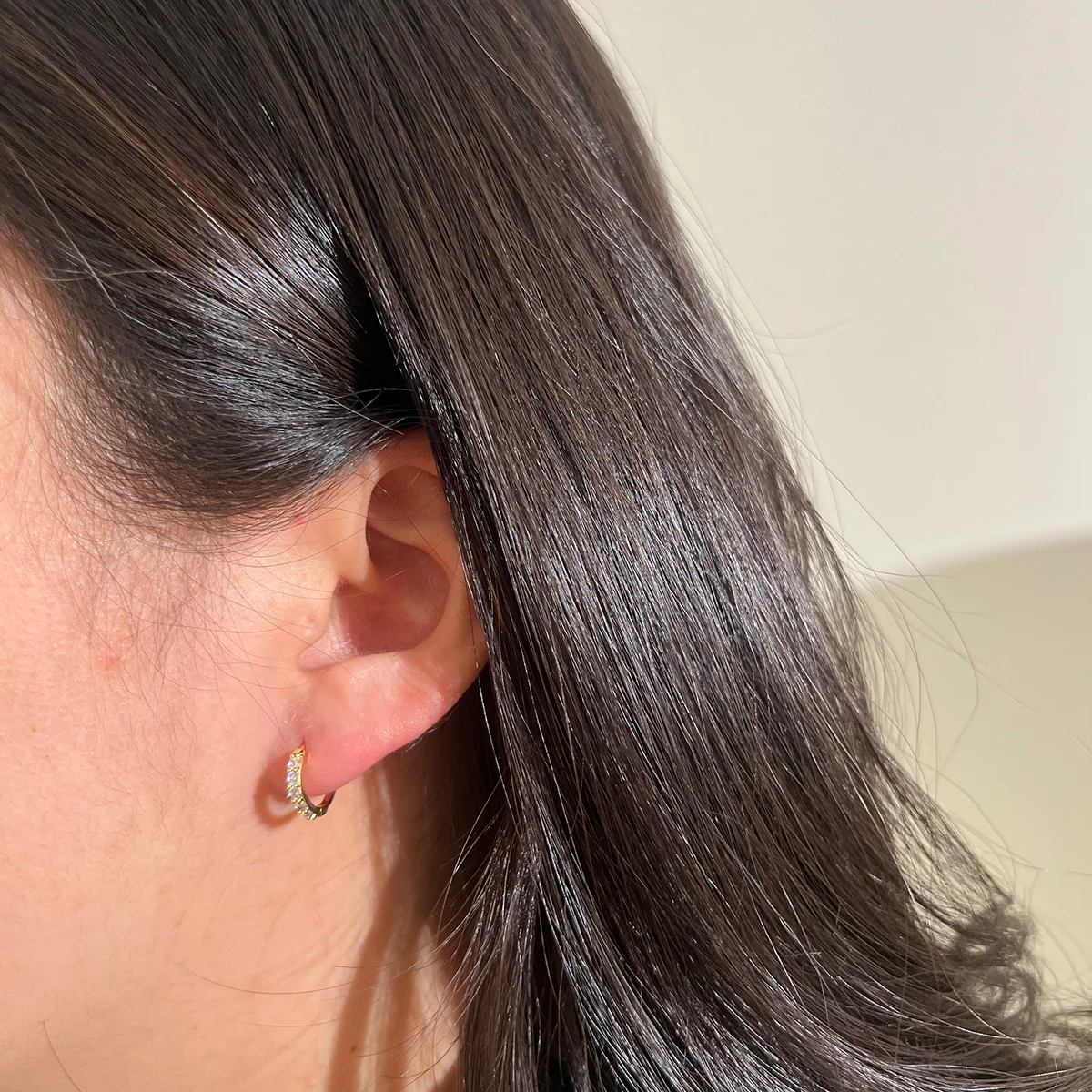 Pave huggie earrings - Image 3