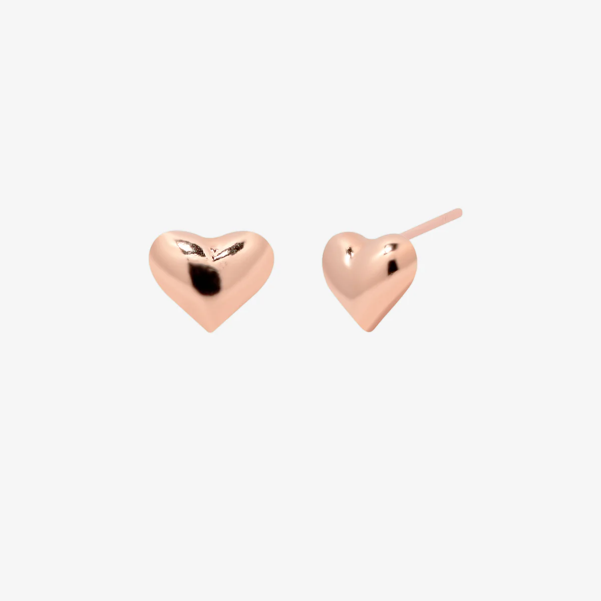 Chunky heart stud earrings - Image 5
