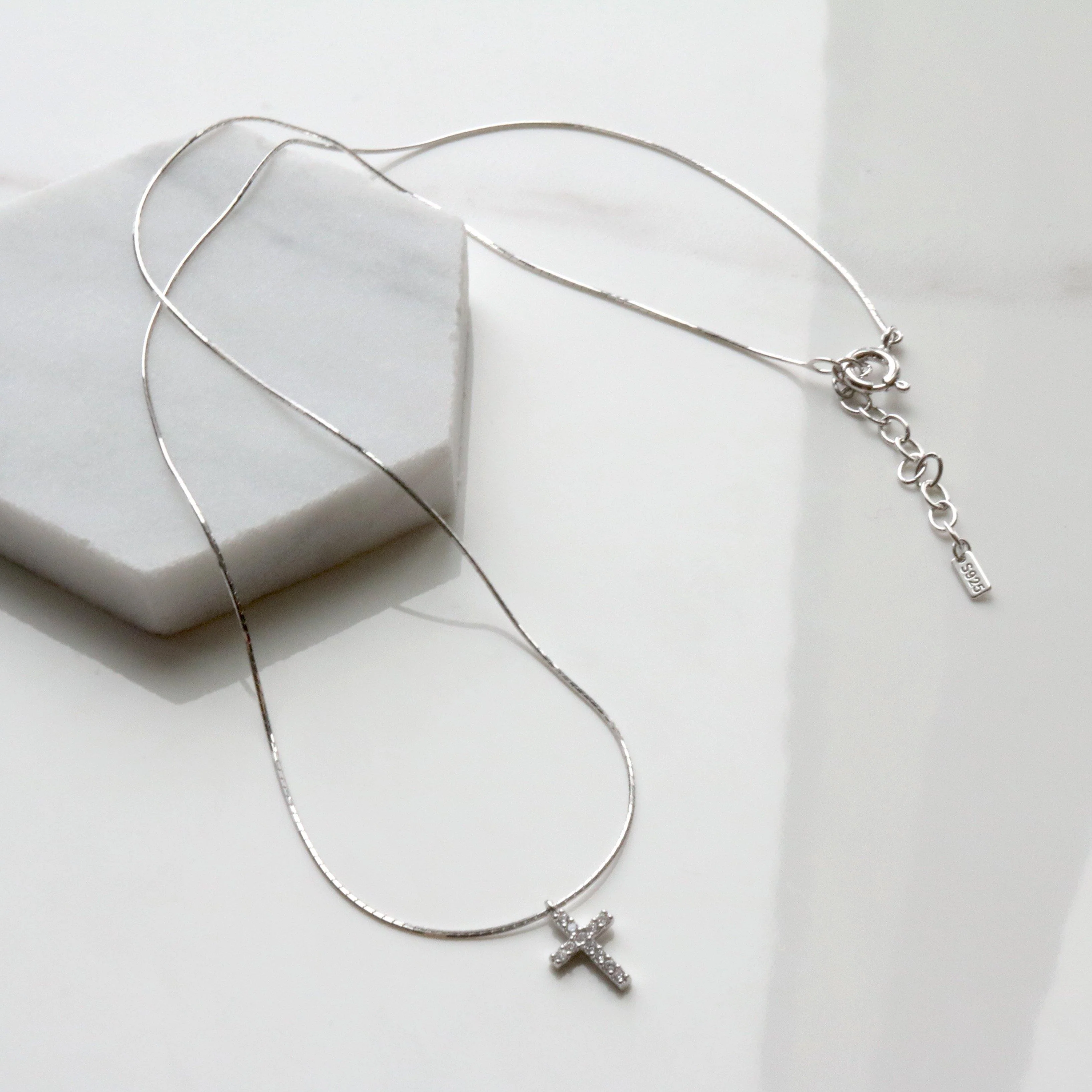 Cross pendant silk necklace - Image 4