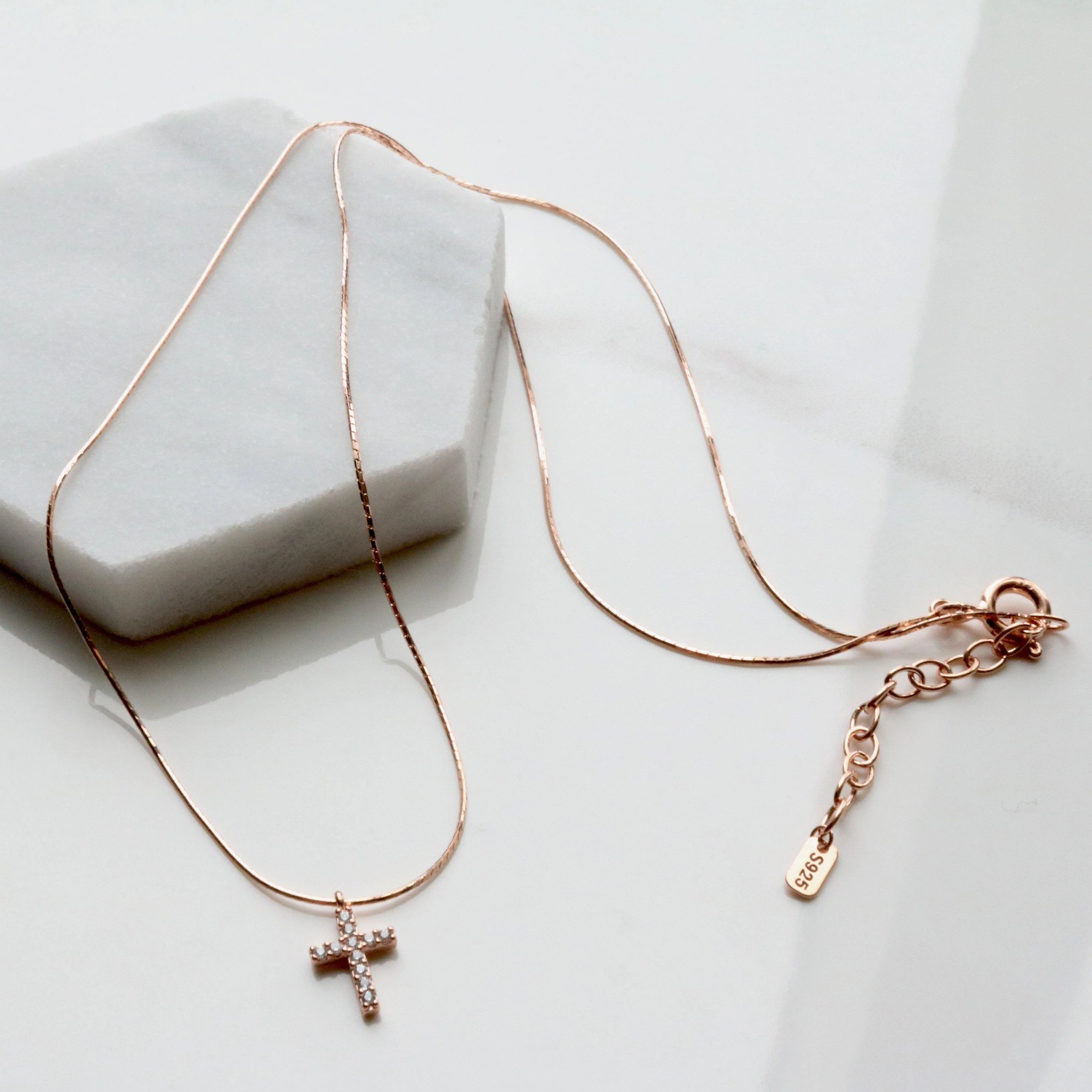 Cross pendant silk necklace - Image 5